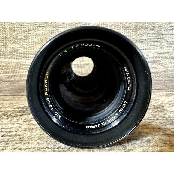 Vintage Minolta MD Tele Rokkor-x 200mm 1:4 Lens As-Is - Picture 7 of 11
